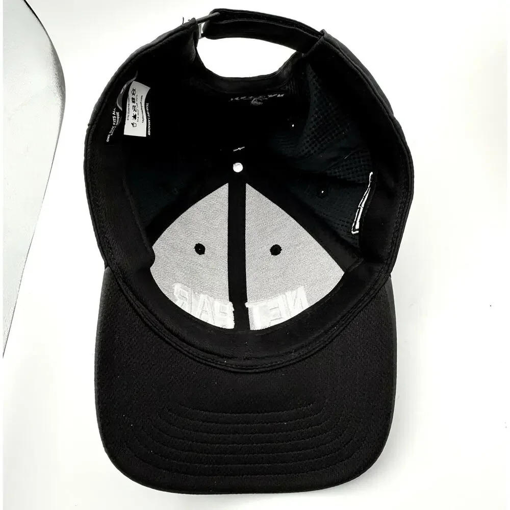 Net Par Golf Men's Adjustable Strap Black Embroidered Cap/Hat - New No Tags